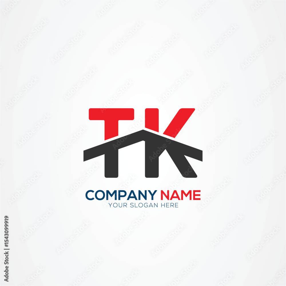 Obraz premium TK KT Creative Modern Letters Logo Design Element