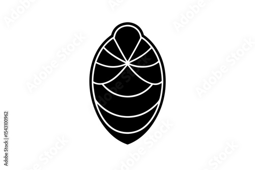 Cocoon silhouette vector illustration