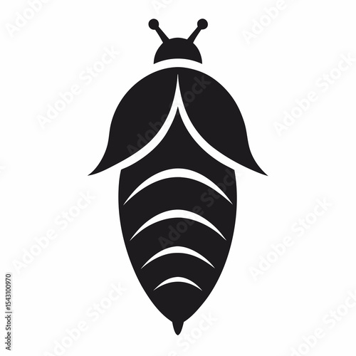 Cocoon silhouette vector illustration