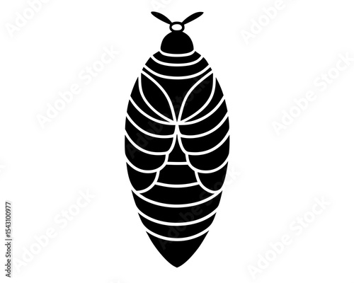 Cocoon silhouette vector illustration