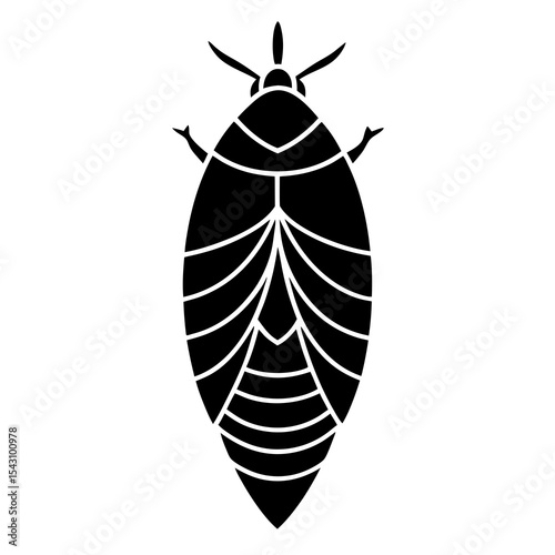 Cocoon silhouette vector illustration