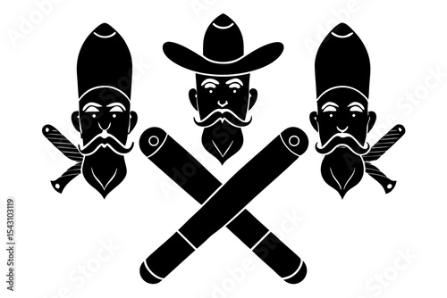 Cigar silhouette vector illustration