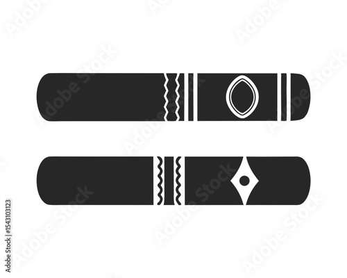 Cigar icon silhouette vector illustration