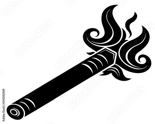 Cigar silhouette vector illustration