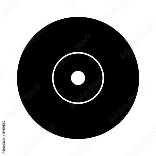 vinyl record isolated on white