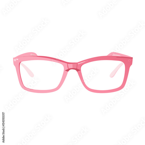 pink glasses isolated on white