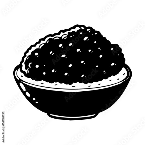 black caviar in a bowl