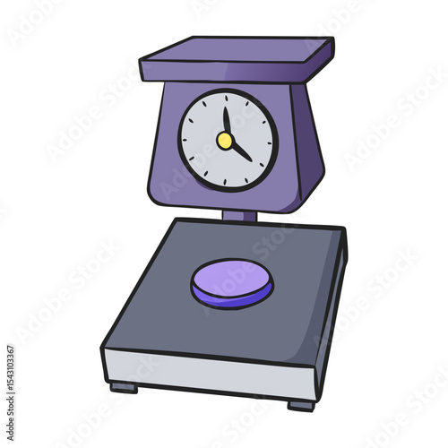 vector illustration of an old book and clock