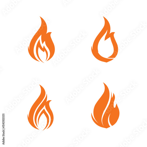 flame logo icon vector suitable for gas, heat, or energy logo