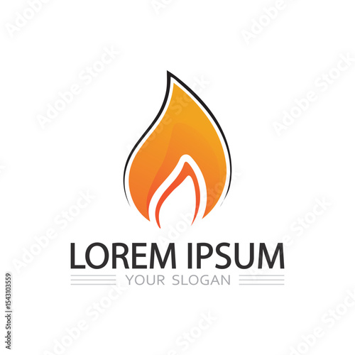 Fire swirl abstract icon logo design for hot, dynamic, powerful brand image