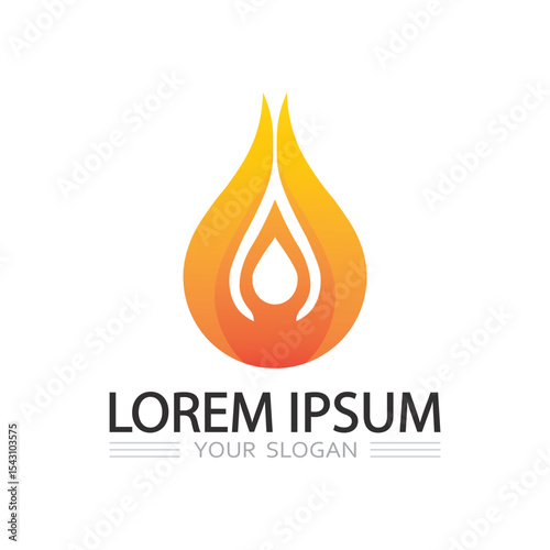 Powerful fire logo illustration with sharp dynamic edges for fierce branding