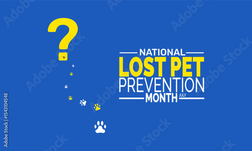 
National Lost Pet Prevention Month background illustration. Holiday concept. Utilize  for  background, banner, placard, card, and poster design template with  professional  illustraion design 