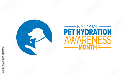 

Pet Hydration Awareness Month background illustration. Holiday concept. Utilize  for  background, banner, placard, card, and poster design template with  professional  illustraion design 
