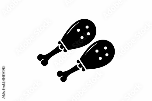 Chicken Legs  icon silhouette vector illustration