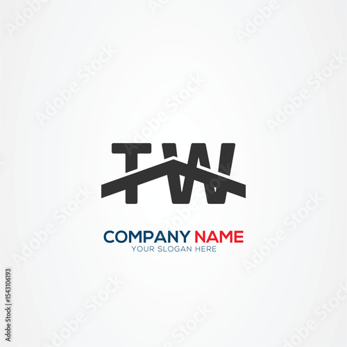 TW WT Creative Modern Letters Logo Design Element