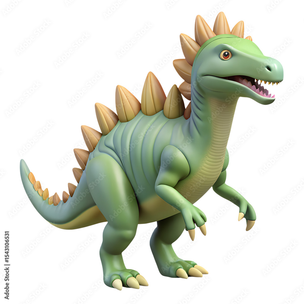 Fototapeta premium Spinosaurus Dinosaur On White Background