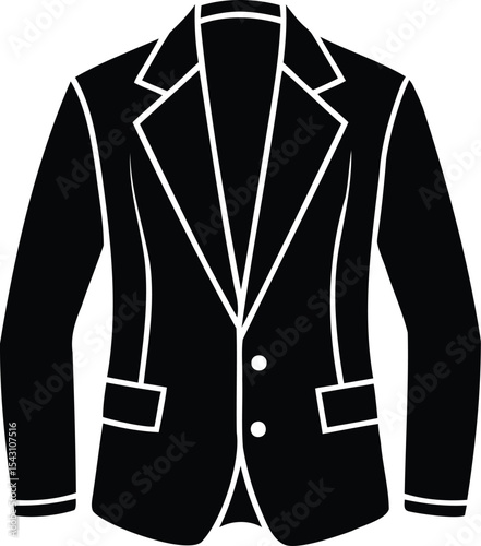 Elegant black and white blazer for formal occasions, a stylish garment
