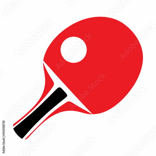 Ping Pong Paddle Vector Sports Logo.