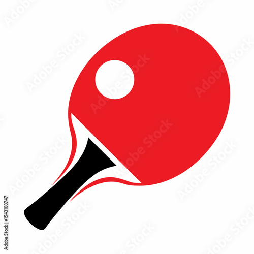 Ping Pong Paddle Vector Sports Logo.