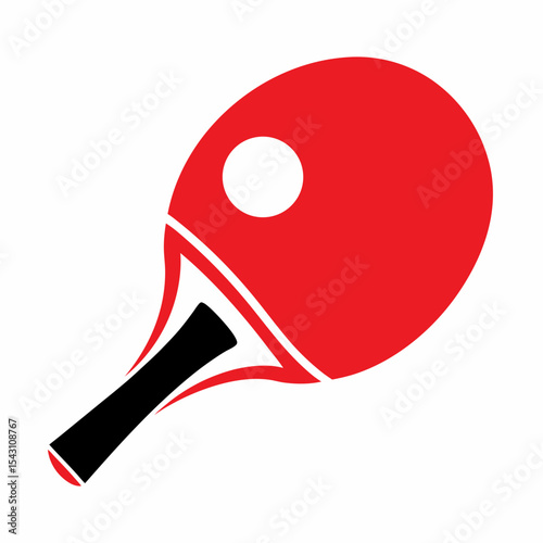 Ping Pong Paddle Vector Sports Logo.