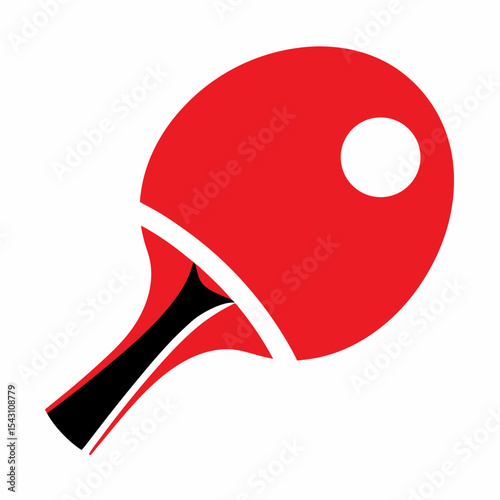 Ping Pong Paddle Vector Sports Logo.