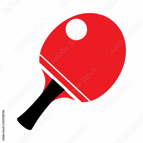 Ping Pong Paddle Vector Sports Logo.
