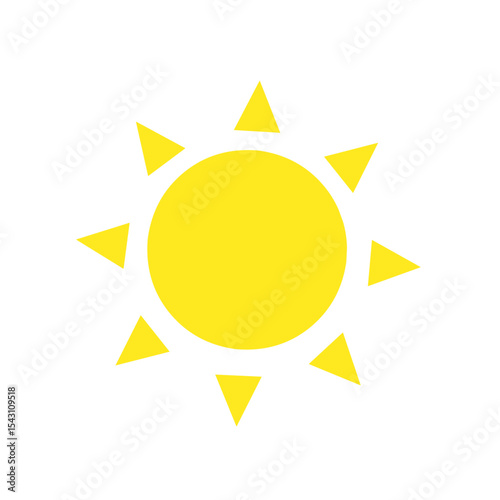 Yellow sun icons. Shine sun ray set. Sunset icon collection. Yellow sun star icons. Hot solar energy for tan. Vector illustration