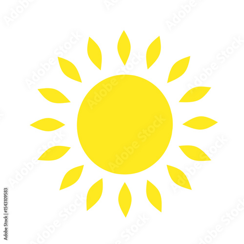 Yellow sun icons. Shine sun ray set. Sunset icon collection. Yellow sun star icons. Hot solar energy for tan. Vector illustration