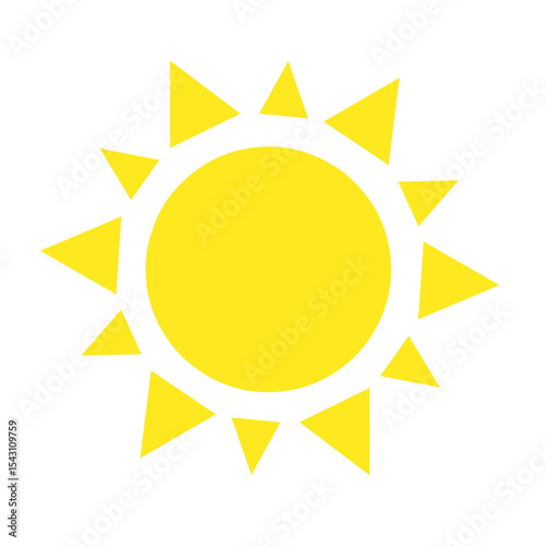 Yellow sun icons. Shine sun ray set. Sunset icon collection. Yellow sun star icons. Hot solar energy for tan. Vector illustration