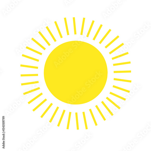 Yellow sun icons. Shine sun ray set. Sunset icon collection. Yellow sun star icons. Hot solar energy for tan. Vector illustration