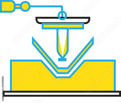 Mechanical Hydraulic Press Machine Vector – Industrial Heavy-Duty Equipment with Full Working Mechanism, Piston, and Cylinder System Illustration

