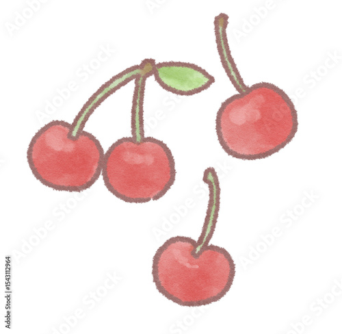 さくらんぼのイラスト