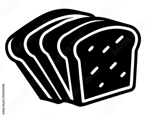 Bread Slices silhouette vector illustration