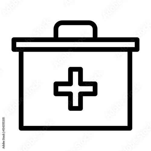 first aid kit line icon