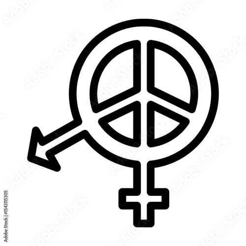 gender equality line icon