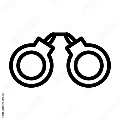 handcuffs line icon