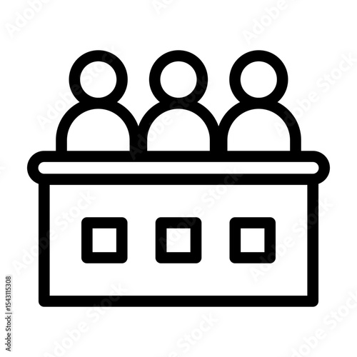 jury line icon
