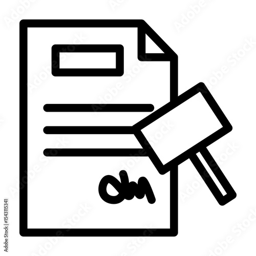 legal document line icon
