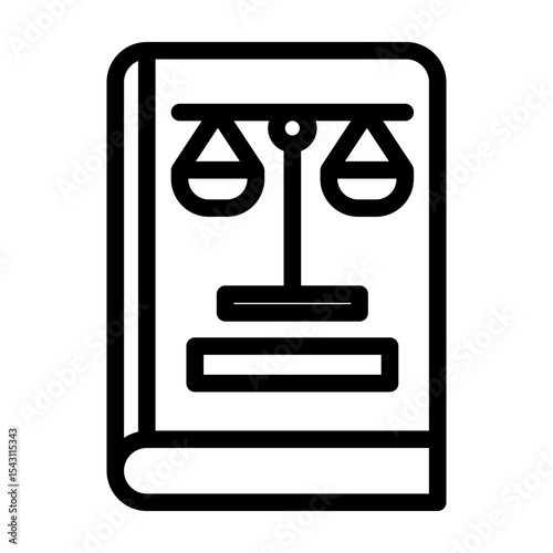 law book line icon