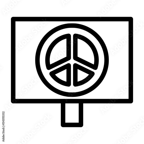 pacifism line icon