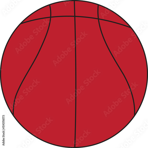 vector illustration of a red ball, vector illustration of a basket ball