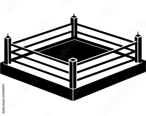 Boxing Ring silhouette vector illustration