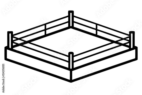 Boxing Ring silhouette vector illustration