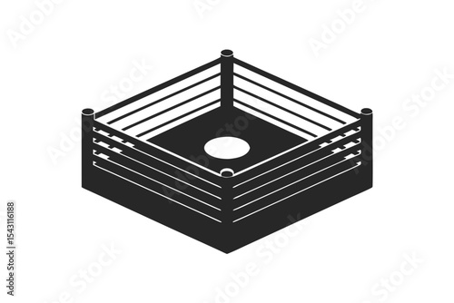 Boxing Ring silhouette vector illustration