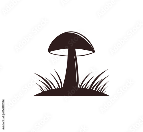 Mushroom vector silhouette design