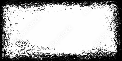 Grunge vignette edge overlay with old photograph texture vintage frame border, distressed retro photo effect Computer designed grunge border