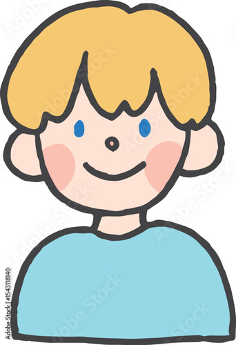 男の子の手描きイラスト