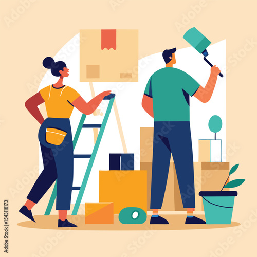 worker with a box 
