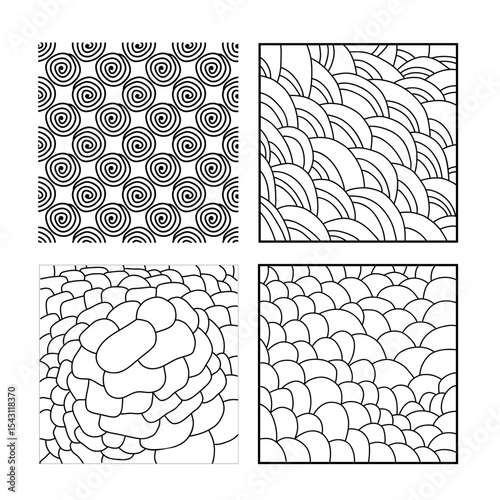 Seamless geometric monochrome pattern. Vector abstract background