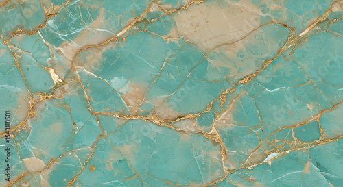 Teal and Gold Marble Texture High-Resolution Background Image